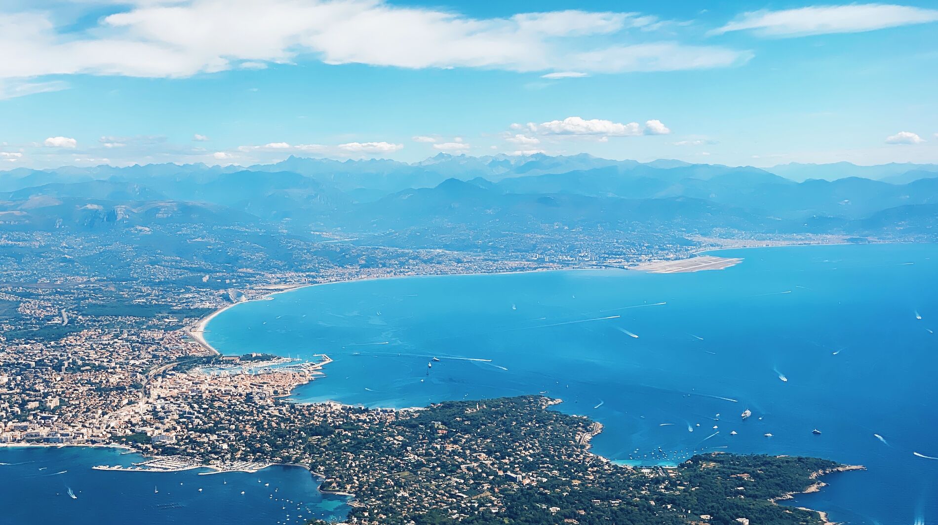 antibes distant aerial view