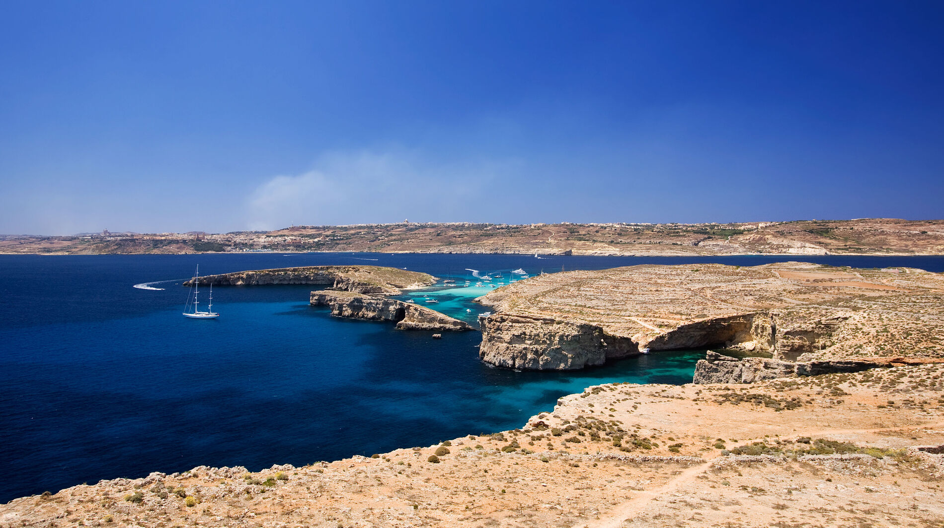 panoramic blue lagoon, malta