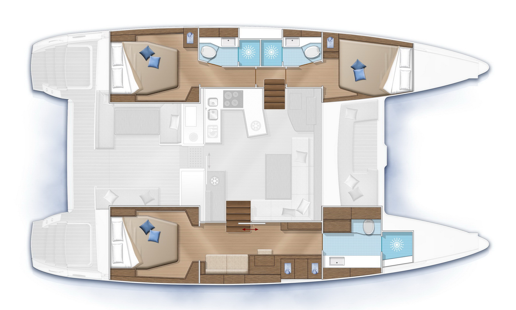 4 13 dimensions x beam i S Yacht 450 Sales  Kiriacoulis  Lagoon